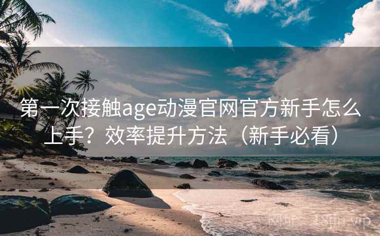 第一次接触age动漫官网官方新手怎么上手？效率提升方法（新手必看）