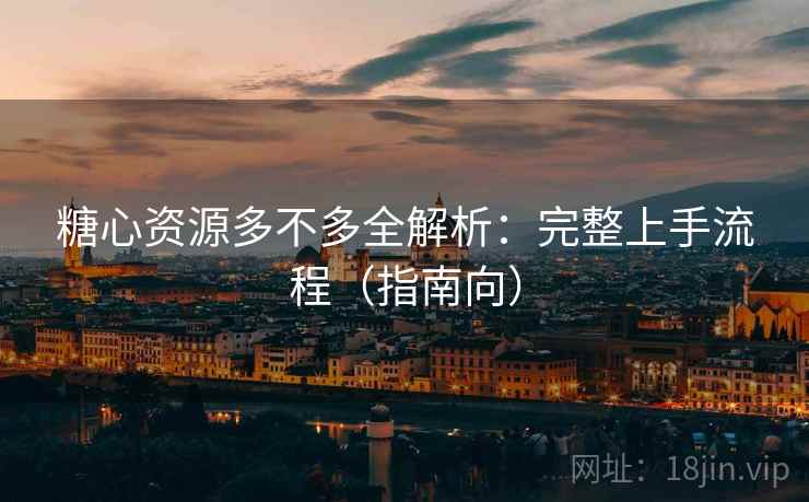 糖心资源多不多全解析：完整上手流程（指南向）
