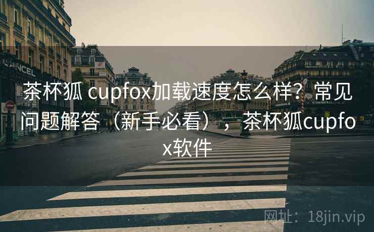 茶杯狐 cupfox加载速度怎么样？常见问题解答（新手必看），茶杯狐cupfox软件